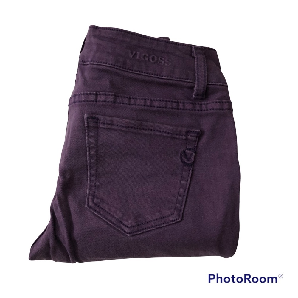 Vigoss Studio Purple Low Rise Stretch Skinny Jeans